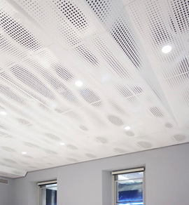 Stabile Center with Perforated Metal Ceiling